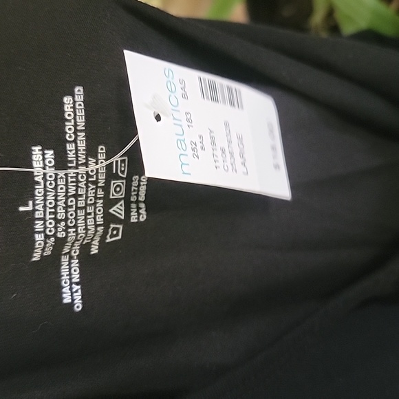 Womens Large Black Maurices tank NWT - Picture 3 of 4